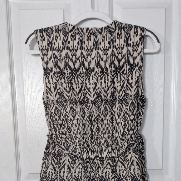 Like-New 100% Linen Cynthia Rowley Bohemian Printed Sleeveless Dress Size 6 - Picture 5 of 7
